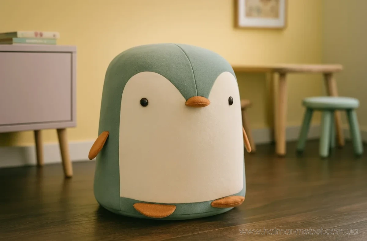 Дитячий пуф PINGWINEK CHOMIC синій Дитячий пуф PINGWINEK CHOMIC синій