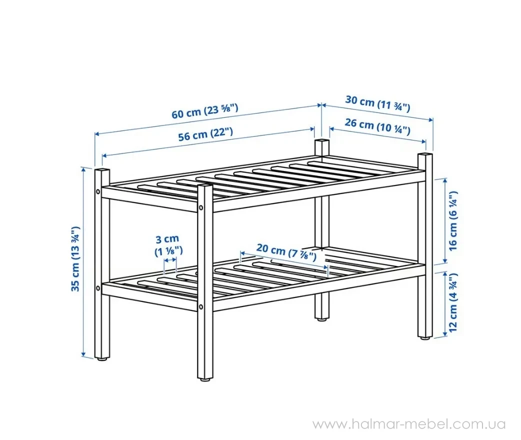 Полиця для взуття VASSKÄR IKEA бамбук Полиця для взуття VASSKÄR IKEA бамбук
