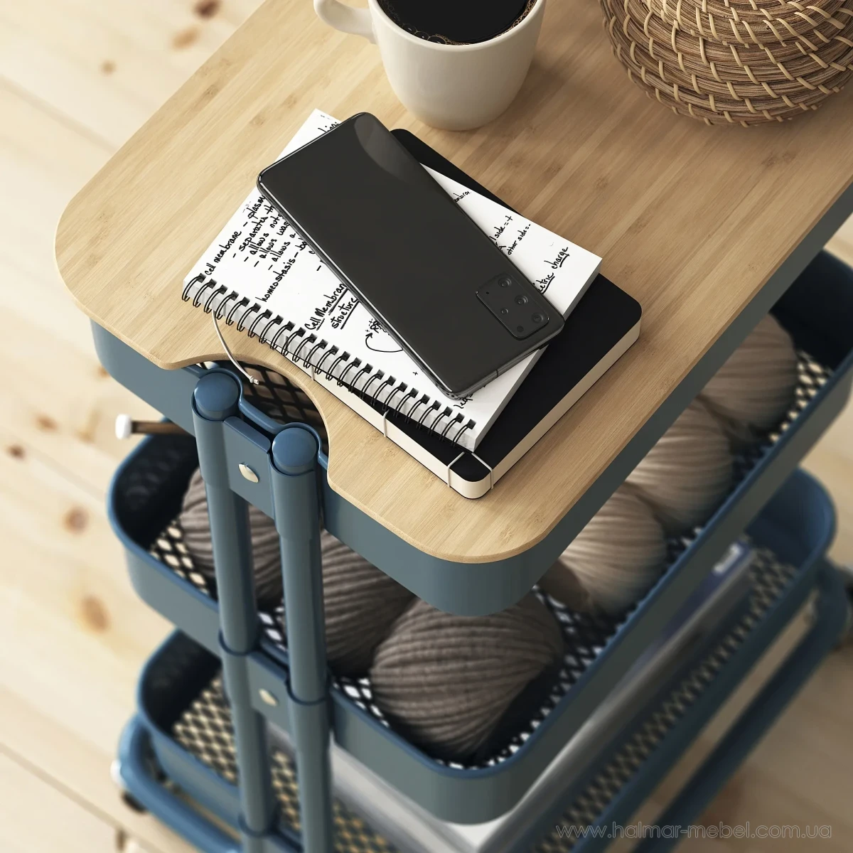 Візок RÅSKOG IKEA сіро-синій 45x35x77 см Візок RÅSKOG IKEA сіро-синій 45x35x77 см