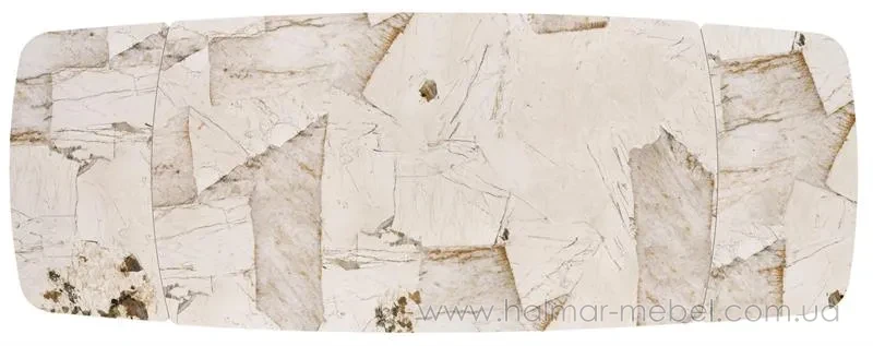 Стіл обідній розкладний BENJAMIN HALMAR бежевий мармур/кашемір Стіл обідній розкладний BENJAMIN HALMAR бежевий мармур/кашемір