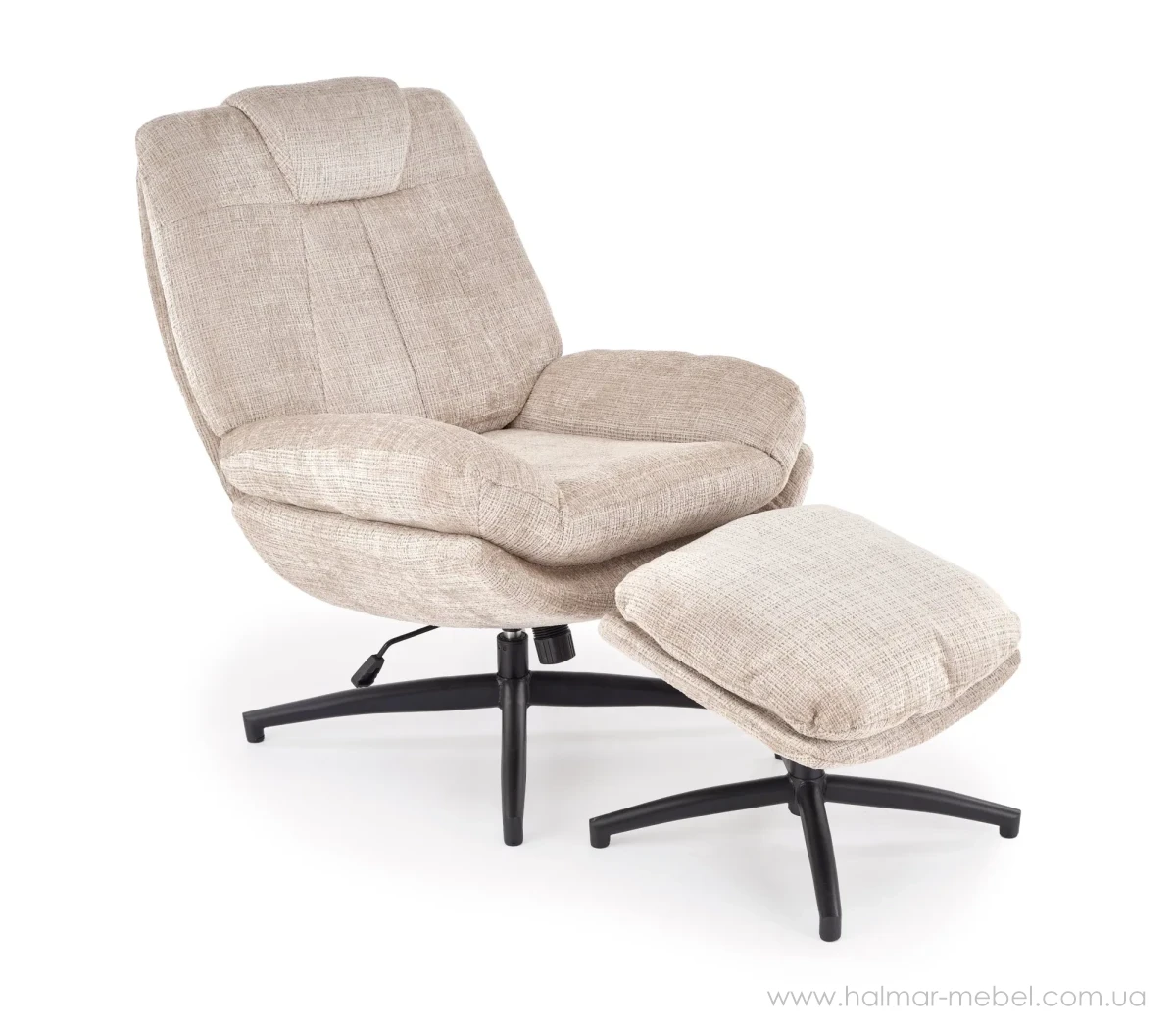 Крісло поворотне DECLAN HALMAR бежевий Крісло поворотне DECLAN HALMAR бежевий