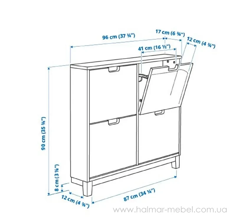 Шафа для взуття STÄLL IKEA білий Шафа для взуття STÄLL IKEA білий