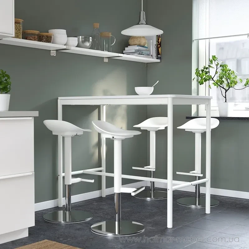 Стілець барний JANINGE IKEA білий Стілець барний JANINGE IKEA білий
