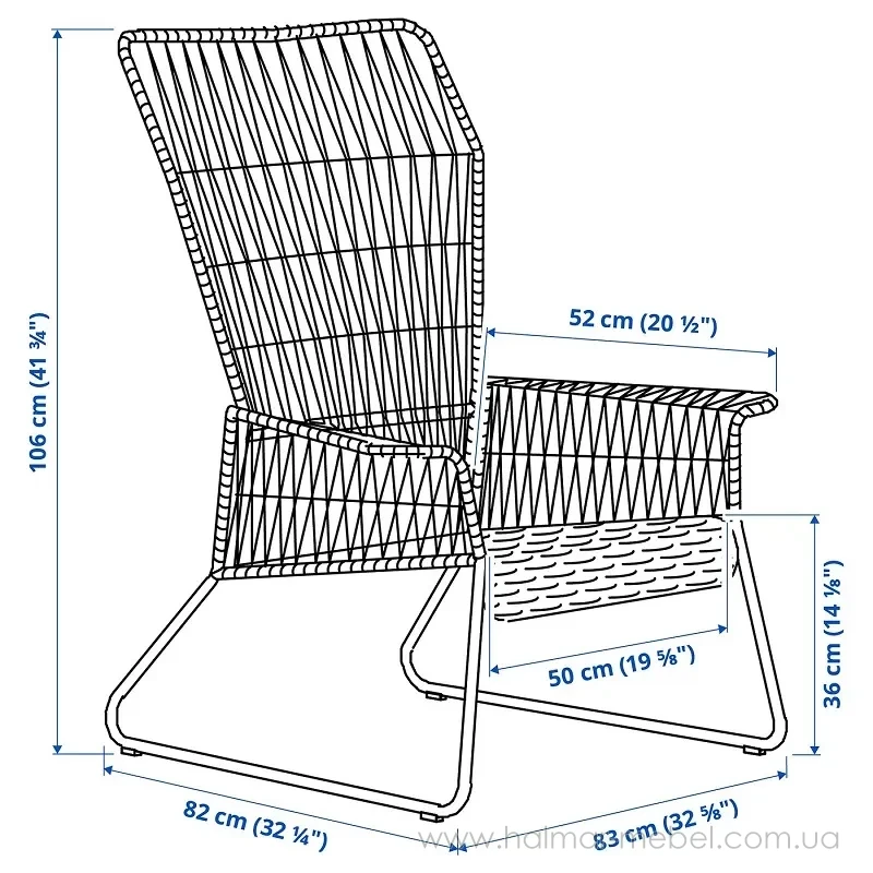 Крісло садове TALLSKÄR IKEA чорний Крісло садове TALLSKÄR IKEA чорний