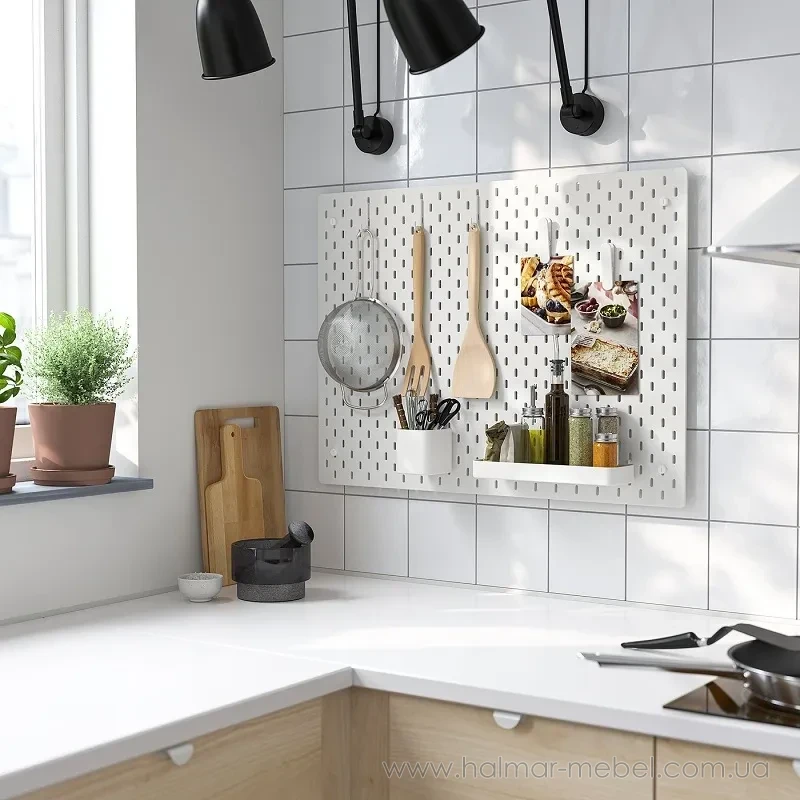 Набір аксесуарів SKÅDIS IKEA 7 елементів білий Набір аксесуарів SKÅDIS IKEA 7 елементів білий