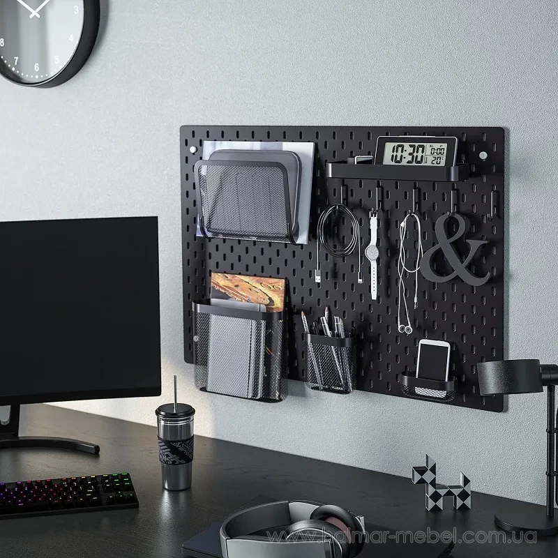 Кошики для зберігання SKÅDIS IKEA 3 штуки чорний Кошики для зберігання SKÅDIS IKEA 3 штуки чорний