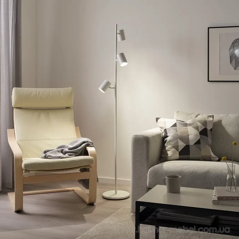 Підлогова лампа з прожекторами NYMÅNE IKEA білий Підлогова лампа з прожекторами NYMÅNE IKEA білий