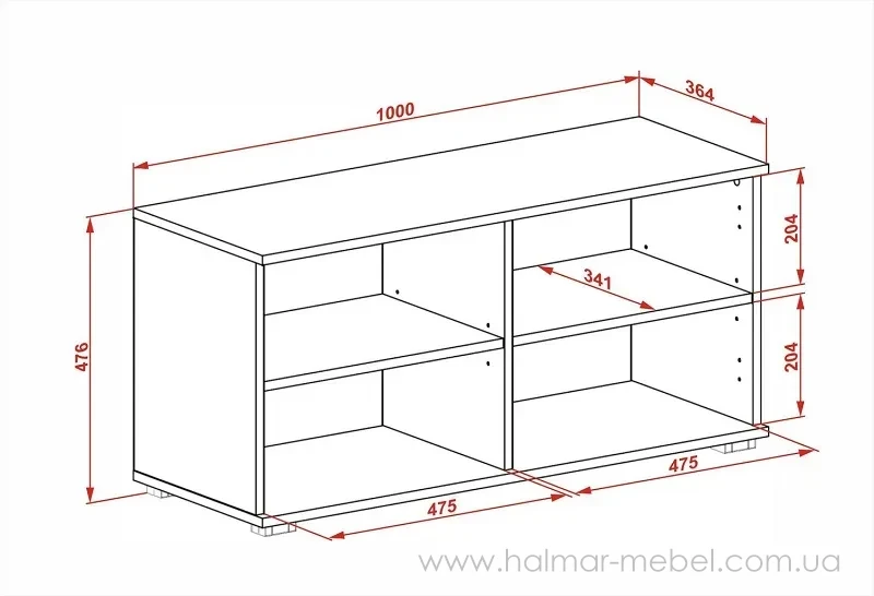 Тумба для взуття CLIF ST-100 HALMAR білий Тумба для взуття CLIF ST-100 HALMAR білий
