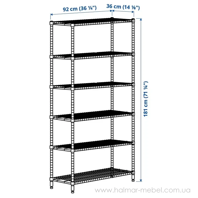 Стелаж OMAR IKEA 92x36x181 см Стелаж OMAR IKEA 92x36x181 см
