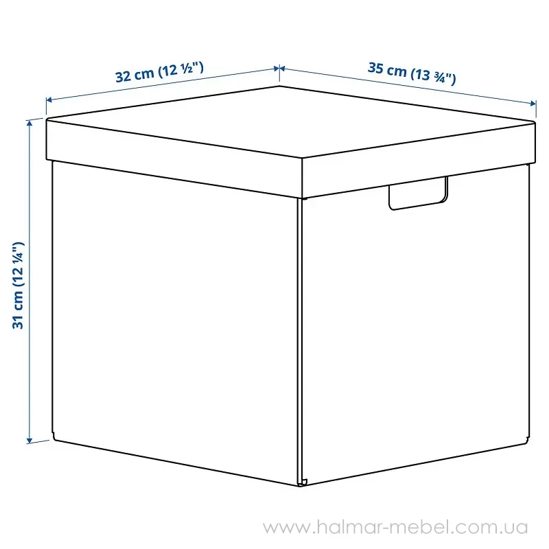Коробка з кришкою FJÄDERHARV IKEA білий в крапки Коробка з кришкою FJÄDERHARV IKEA білий в крапки