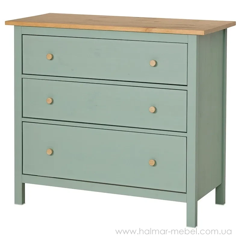 Комод HEMNES IKEA 108x96 см сіро-зелений Комод HEMNES IKEA 108x96 см сіро-зелений