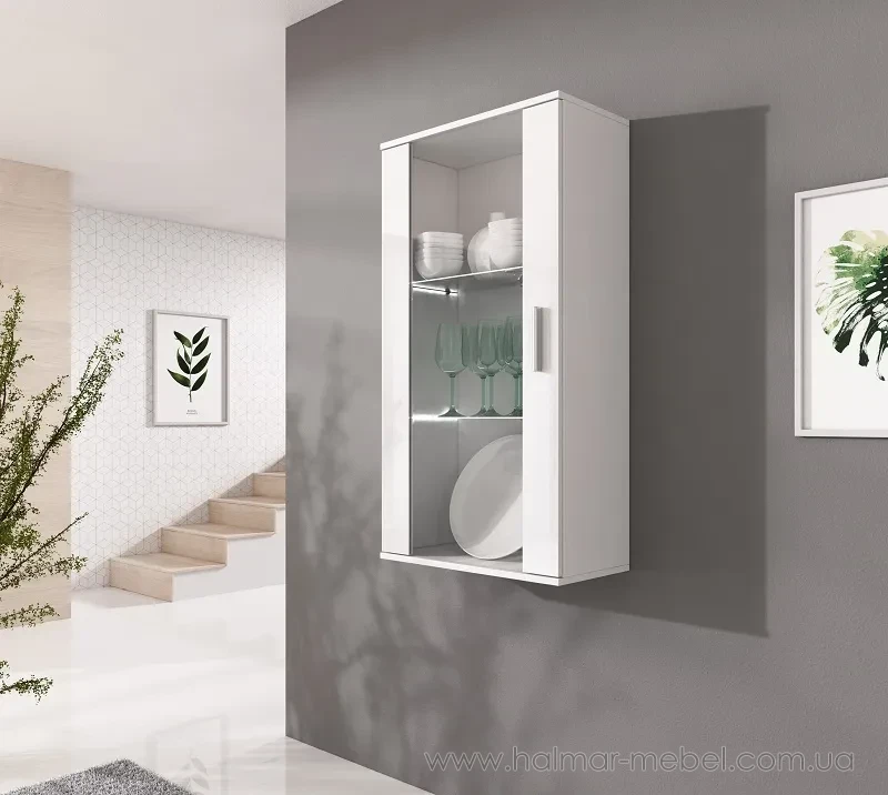 Вітрина навісна SOHO S2 CAMA білий мат/білий глянець Вітрина навісна SOHO S2 CAMA білий мат/білий глянець