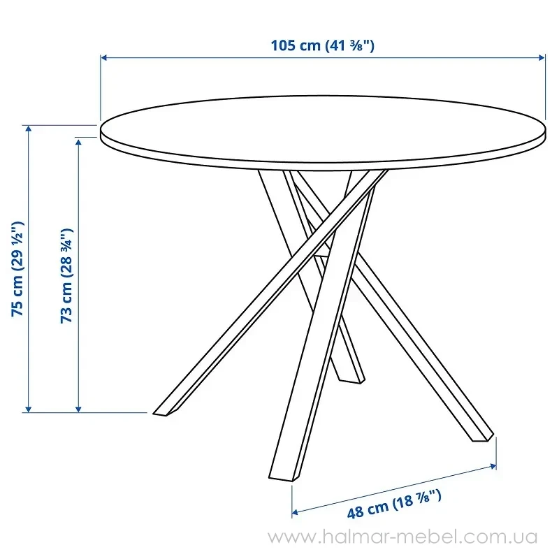 Стіл обідній MARIEDAMM IKEA чорний мармур Стіл обідній MARIEDAMM IKEA чорний мармур