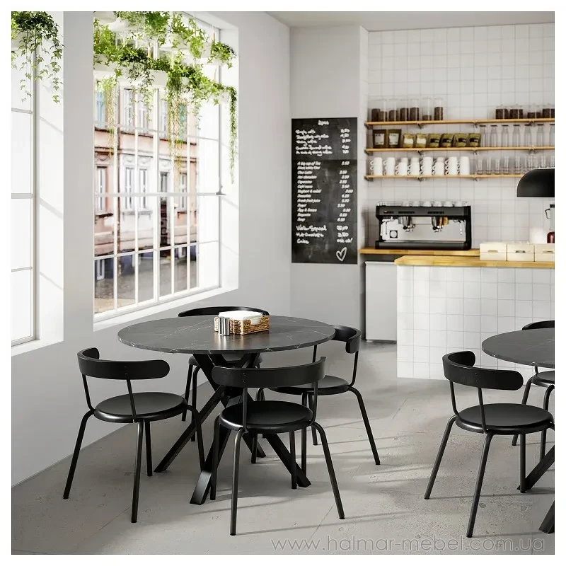 Стіл обідній MARIEDAMM IKEA чорний мармур Стіл обідній MARIEDAMM IKEA чорний мармур