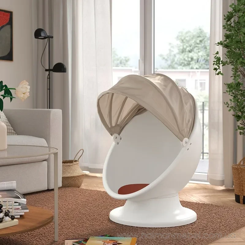 Крісло дитяче обертове IKEA PS LÖMSK білий/бежевий Крісло дитяче обертове IKEA PS LÖMSK білий/бежевий