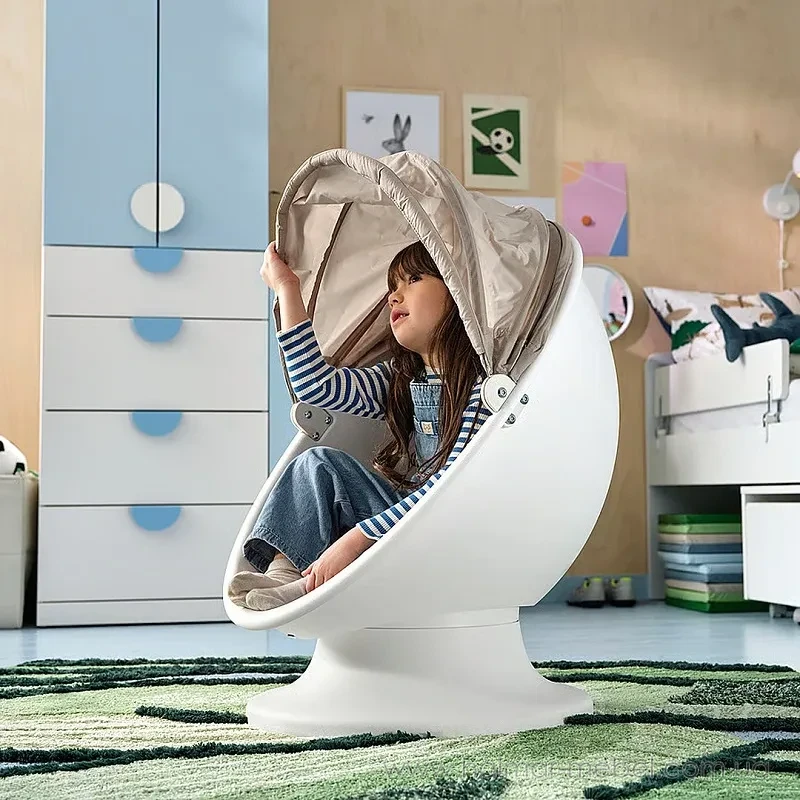 Крісло дитяче обертове IKEA PS LÖMSK білий/бежевий Крісло дитяче обертове IKEA PS LÖMSK білий/бежевий