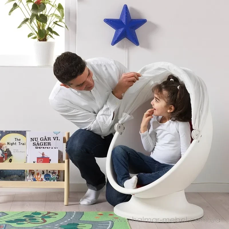 Крісло дитяче обертове IKEA PS LÖMSK білий Крісло дитяче обертове IKEA PS LÖMSK білий