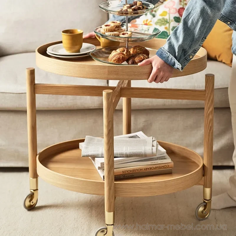 Столик-візок на колесах VALNÄS IKEA дуб Столик-візок на колесах VALNÄS IKEA дуб