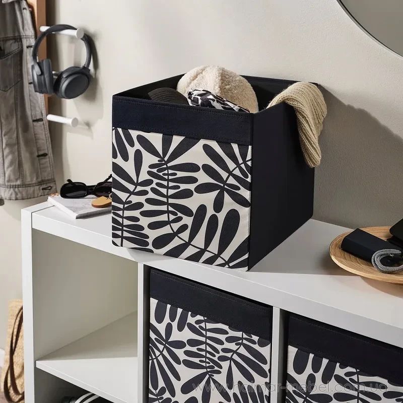 Коробка DRÖNA IKEA чорний/кремовий Коробка DRÖNA IKEA чорний/кремовий