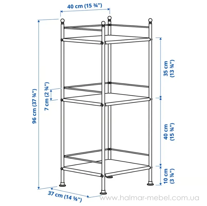 Стелаж FRÖSJÖN IKEA 40х96 см чорний Стелаж FRÖSJÖN IKEA 40х96 см чорний