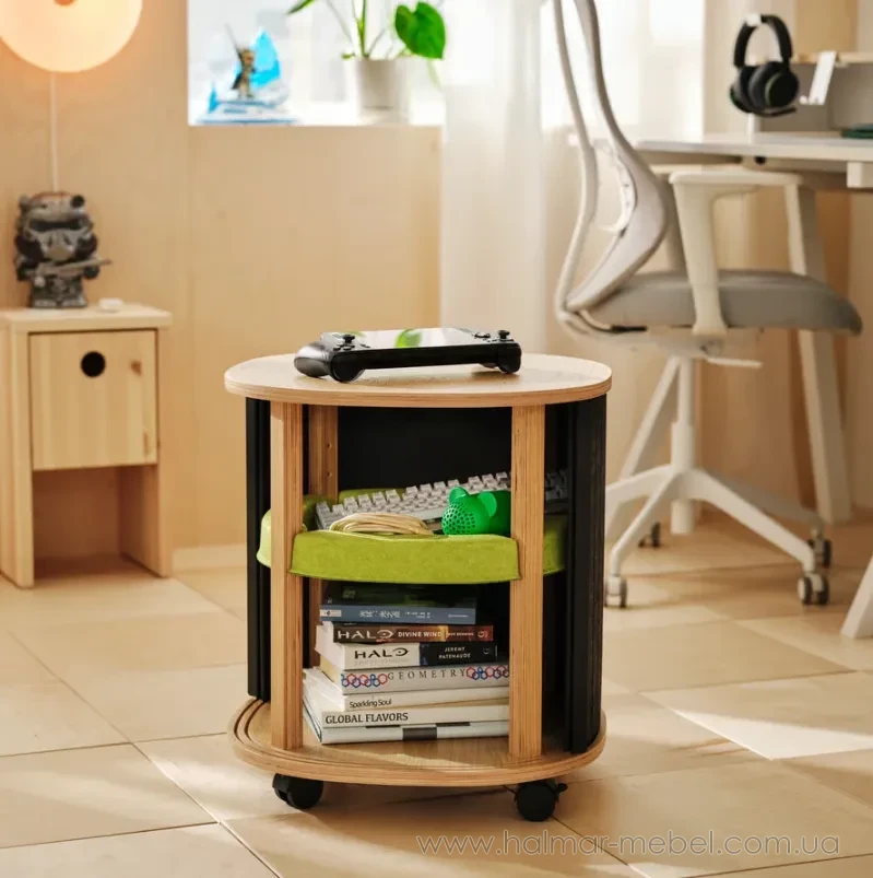 Ігровий столик на коліщатках YXSTABY IKEA дуб сірий Ігровий столик на коліщатках YXSTABY IKEA дуб сірий