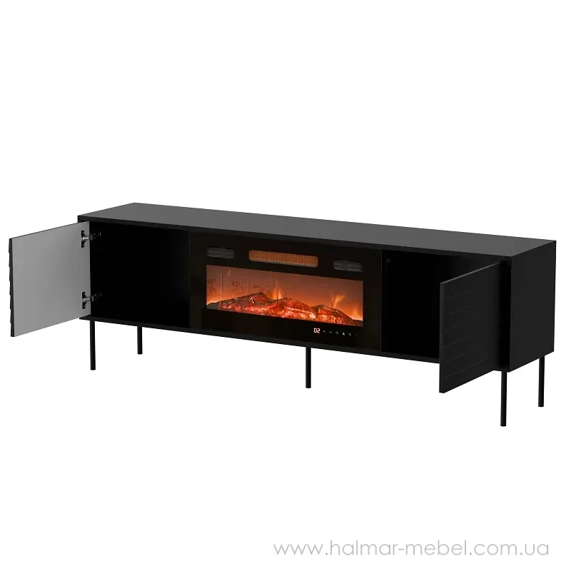 Тумба RTV 180 EF з електрокаміном CORTINA CAMA чорний Тумба RTV 180 EF з електрокаміном CORTINA CAMA чорний