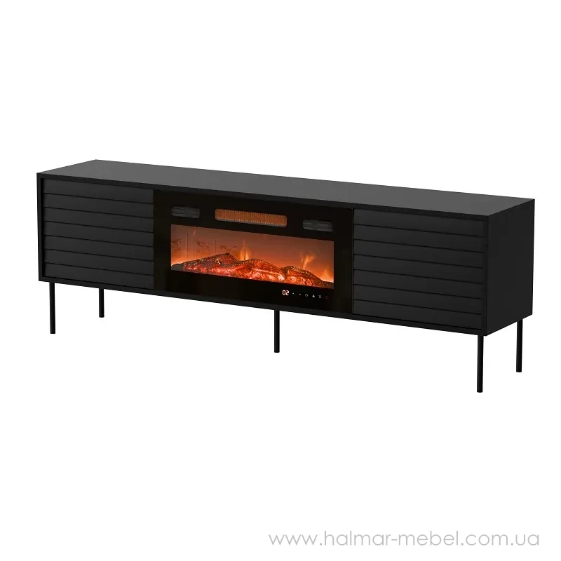 Тумба RTV 180 EF з електрокаміном CORTINA CAMA чорний Тумба RTV 180 EF з електрокаміном CORTINA CAMA чорний