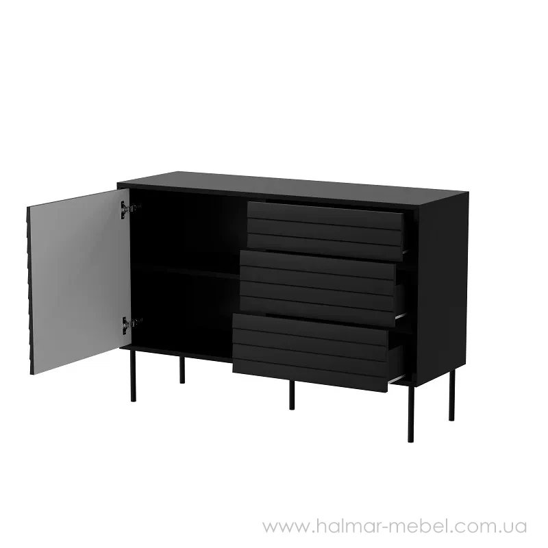 Комод 1D3S CORTINA CAMA чорний Комод 1D3S CORTINA CAMA чорний