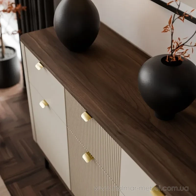 Комод 3D3S AUTUMN LUKMEBEL кашемир/орех Комод 3D3S AUTUMN LUKMEBEL кашемир/орех