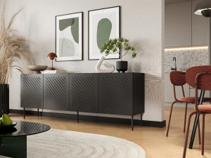Комод SIENA 200 4D CAMA черный матовый
