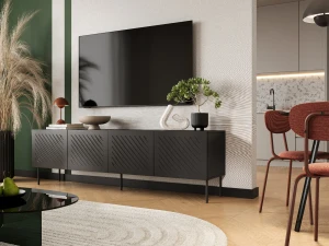 Тумба RTV SIENA 200 4D CAMA черный матовый