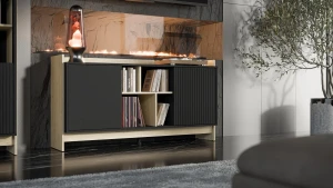 Комод PORTO 150 2D CAMA дуб кремона/чорний