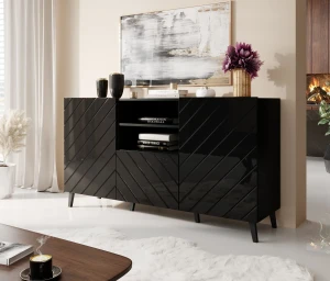 Комод ABETO CAMA черный глянец