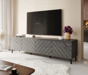 Тумба RTV ABETO 200 CAMA графит глянец