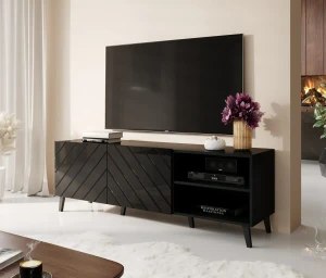 Тумба RTV ABETO 150 CAMA черный глянец