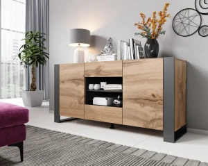 Комод WOOD CAMA дуб вотан/антрацит