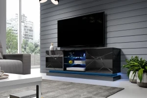 Тумба RTV QIU 160 CAMA черный глянец