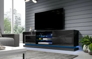 Тумба RTV QIU 200 CAMA черный глянец
