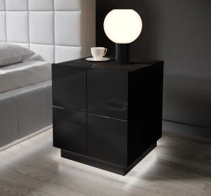 Тумба прикроватная REJA CAMA черный глянец