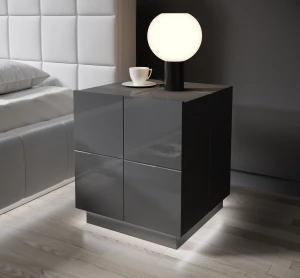 Тумба прикроватная REJA CAMA графит глянец