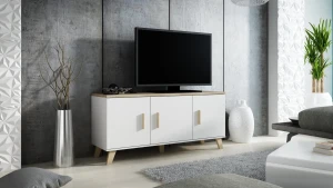 Комод LOTTA 150 3D CAMA білий/дуб сонома