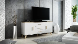 Комод LOTTA 150 2D3S CAMA білий/дуб сонома