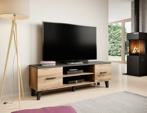 Тумба RTV LOTTA 160 2D2K CAMA дуб вотан/чорний