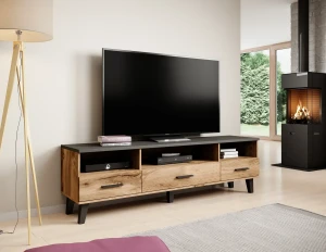 Тумба RTV LOTTA 180 3S3K CAMA дуб вотан/чорний