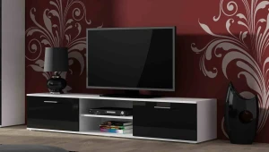 Тумба RTV SOHO 180 CAMA белый мат/черный глянец