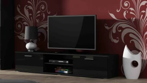 Тумба RTV SOHO 180 CAMA черный мат/черный глянец
