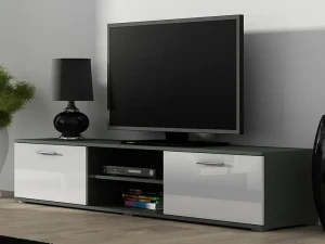 Тумба RTV SOHO 180 CAMA серый мат/белый глянец