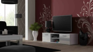 Тумба RTV SOHO 140 CAMA белый мат/белый глянец