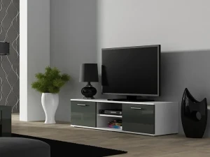 Тумба RTV SOHO 140 CAMA белый мат/серый глянец