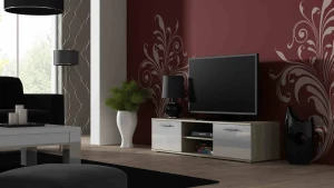Тумба RTV SOHO 140 CAMA дуб сонома мат/белый глянец